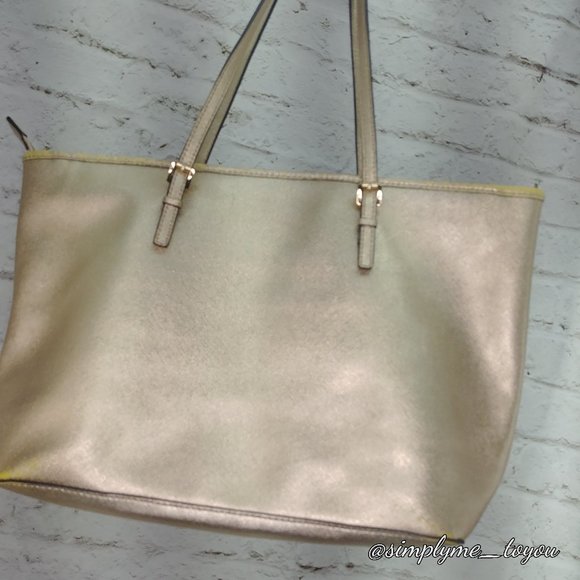 Michael Kors Jet Set Shimmer Copper Tote - Picture 8 of 9